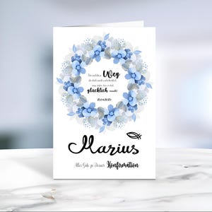 Konfirmation • Karte • Jugendweihe • Kommunion • Glückwunschkarte • personalisiert • LN1-Motiv 2 von 6