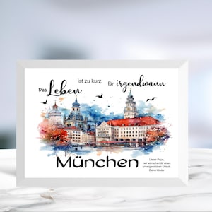 Geldgeschenk • München • Skyline München • Einladung München • Karte München • Reisegutschein München • personalisiert • Motiv 1 von 6