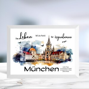 Geldgeschenk • München • Skyline München • Einladung München • Karte München • Reisegutschein München • personalisiert • Motiv 5 von 6