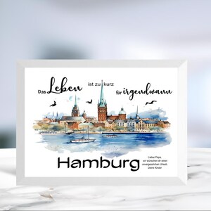 Geldgeschenk • Hamburg • Skyline Hamburg • Einladung Hamburg • Karte Hamburg • Reisegutschein Hamburg • personalisiert • Motiv 4 von 6