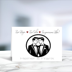 Schwulenhochzeit • Männerhochzeit • personalisiert • Gleichgeschlechtliche Ehe • Regenbogen • GAY Hochzeit • Mr. & Mr. • Motiv 5 von 6