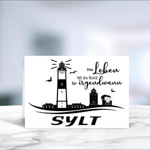 Sylt • Postkarte • Grußkarte • Hochzeitsreise • Hochzeit • Skyline • Geburtstag • Rente • Reisen • Reisegutschein • LN2