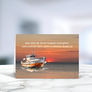 Trauerkarte • Beileidskarte • Beerdigung • Karte zur Beerdigung  • Seebestattung • Ohne Worte • Erinnerung bleibt  • LN3