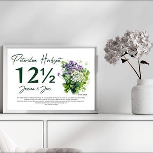 Petersilienhochzeit • Karte Petersilienhochzeit • Digitales Produkt zum Ausdrucken • DIN A4 - PDF und JPG • personalisiert • LN1-4 Motive