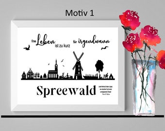 Money gift • Spreewald • Motif 1 • Wedding • Birthday • Travel • Pension • personalized • also digital
