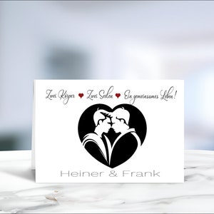 Schwulenhochzeit • Männerhochzeit • personalisiert • Gleichgeschlechtliche Ehe • Regenbogen • GAY Hochzeit • Mr. & Mr. • Motiv 4 von 6