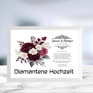 Diamantene Hochzeit • Geldgeschenk • Hochzeitstag 60 Jahre •  Jubiläumsgeschenk  • personalisiert  • Wunscherfüller • LN4 - 2 von 5