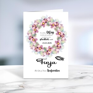 Konfirmation • Karte • Jugendweihe • Kommunion • Glückwunschkarte • personalisiert • LN1-Motiv 4 von 6