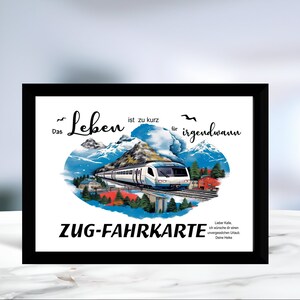 Geldgeschenk • Fahrkarte • Panorama Express • Glacier Express  • Lokomotive • Geburtstag • personalisiert • auch Digital • Motiv 4 von 6