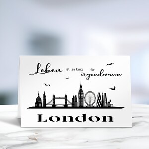 London  • Postkarte • Grußkarte • Hochzeitsreise • Hochzeit • Skyline • Geburtstag • Rente • Reisen • Reisegutschein