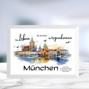 Geldgeschenk • München • Skyline München • Einladung München • Karte München • Reisegutschein München • personalisiert • Motiv 2 von 6
