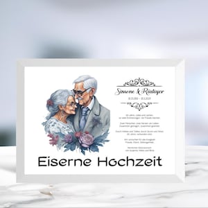 Eiserne Hochzeit • Hochzeitstag 65 Jahre • Geldgeschenk •  65 Jahre Ehe •  personalisiert • Reisegutschein  • Wunscherfüller • LN2- 4 von 6