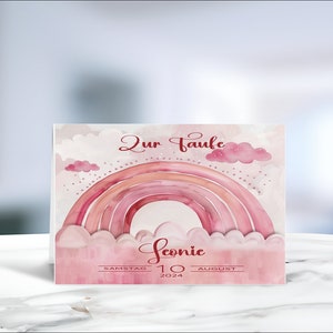Taufe Mädchen • Mädchen Geburtstag • Geburt • Karte in versch. Größen • Postkarte • Kinder Geburtstag • Taufkarte  • personalisiert • LN1
