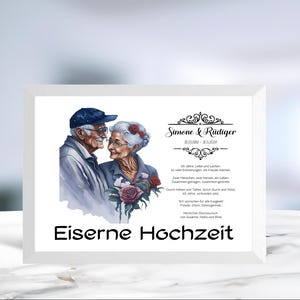 Eiserne Hochzeit • Hochzeitstag 65 Jahre • Geldgeschenk •  65 Jahre Ehe •  personalisiert • Reisegutschein  • Wunscherfüller • LN2- 2 von 6