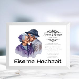 Eiserne Hochzeit • Hochzeitstag 65 Jahre • Geldgeschenk •  65 Jahre Ehe •  personalisiert • Reisegutschein  • Wunscherfüller • LN2- 6 von 6