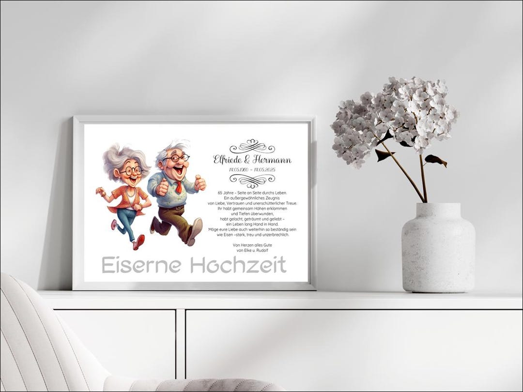 Eiserne Hochzeit Karte Zum Ausdrucken