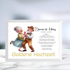 Geldgeschenk • Goldene Hochzeit • 50 Jahre Ehe • personalisiert • LN3 -Motiv 2 von 5