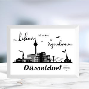 Geldgeschenk • Düsseldorf • Skyline Düsseldorf • Einladung Düsseldorf • Karte Düsseldorf • Reisegutschein • personalisiert • Motiv 6 von 6
