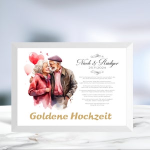 Geldgeschenk • Goldene Hochzeit • 50 Jahre Ehe • Karte goldene Hochzeit • personalisiert • LN2 -Motiv 6 von 8
