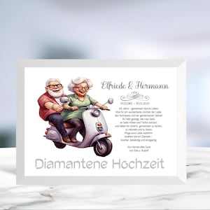 Diamantene Hochzeit • Geldgeschenk • Hochzeitstag 60 Jahre •  Jubiläumsgeschenk  • personalisiert  • Wunscherfüller • LN7 - 5 von 8
