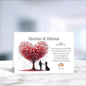 Hochzeit • Karte zur Hochzeit • Hochzeitskarte • Glückwunschkarte • Postkarte • versch. Größen  • personalisiert • LN1-1
