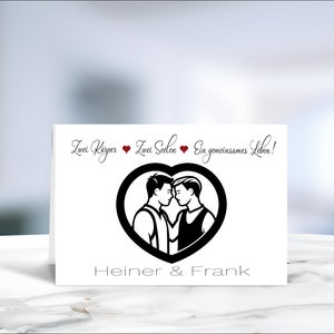 Schwulenhochzeit • Männerhochzeit • personalisiert • Gleichgeschlechtliche Ehe • Regenbogen • GAY Hochzeit • Mr. & Mr. • Motiv 6 von 6