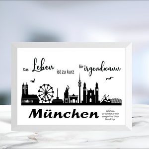 Geldgeschenk • München • Skyline München • Einladung München • Karte München • Reisegutschein München • personalisiert • Motiv 6 von 6