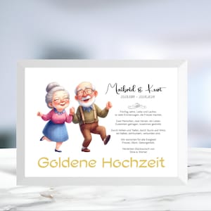 Geldgeschenk • Goldene Hochzeit • 50 Jahre Ehe • Karte 50 Hochzeitstag • personalisiert • LN3 -Motiv 4 von 5