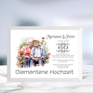 Diamantene Hochzeit • Geldgeschenk • Hochzeitstag 60 Jahre •  Jubiläumsgeschenk  • personalisiert  • Wunscherfüller • LN3 - 2 von 7