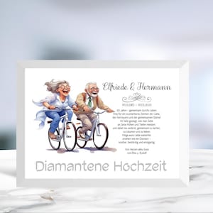 Diamantene Hochzeit • Geldgeschenk • Hochzeitstag 60 Jahre •  Jubiläumsgeschenk  • personalisiert  • Wunscherfüller • LN7 - 3 von 8