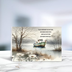 Trauerkarte • Beileidskarte • Beerdigung • Karte zur Beerdigung  • Seebestattung • Ohne Worte • Erinnerung bleibt • Motiv 4 von 5 • LN2