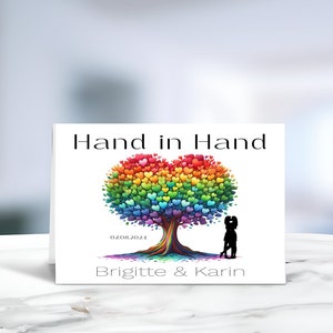 Lesbenhochzeit • Gayhochzeit • Gay Wedding • Frauenhochzeit • Gleichgeschlechtliche Hochzeit • Hochzeitskarte  • personalisiert