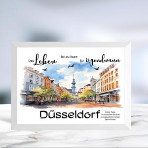 Geldgeschenk • Düsseldorf • Skyline Düsseldorf • Einladung Düsseldorf • Karte Düsseldorf • Reisegutschein • personalisiert • Motiv 5 von 6