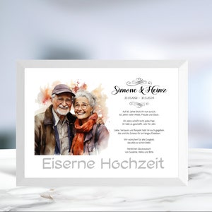 Eiserne Hochzeit • 65 Jahre Ehe • Geldgeschenk • Hochzeitsjubiläum •  personalisiert • Hochzeitstag Karte  • Wunscherfüller • LN1- 1 von 6