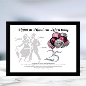 Silberne Hochzeit • Geldgeschenk • Silberhochzeit • Pärchen • 25 Jahre verheiratet • personalisiert