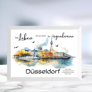 Geldgeschenk • Düsseldorf • Skyline Düsseldorf • Einladung Düsseldorf • Karte Düsseldorf • Reisegutschein • personalisiert • Motiv 3 von 6
