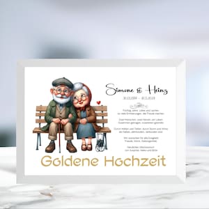 Geldgeschenk • Goldene Hochzeit • 50 Jahre Ehe • Karte 50 Hochzeitstag • personalisiert • LN3 -Motiv 3 von 5