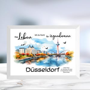 Geldgeschenk • Düsseldorf • Skyline Düsseldorf • Einladung Düsseldorf • Karte Düsseldorf • Reisegutschein • personalisiert • Motiv 2 von 6