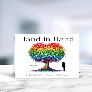 Hochzeit • Mr. & Mr. • Schwulenhochzeit • Männerhochzeit • personalisiert • Gleichgeschlechtliche Ehe • Regenbogenbaum • GAY Hochzeit