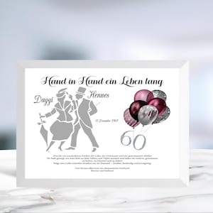 Diamantene Hochzeit • Geldgeschenk • 60 Jahre Ehe •  Hochzeitsjubiläum • personalisiert  • Reisegutschein  • Wunscherfüller • Pärchen