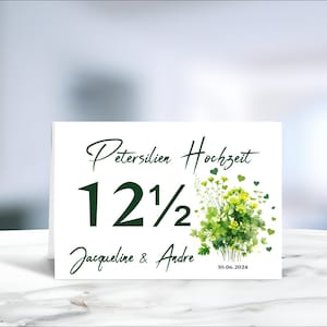 Petersilien Hochzeit • Karte • Hochzeitstag • 12,5 Jahre verheiratet • Glückwunschkarte • personalisiert • LN2
