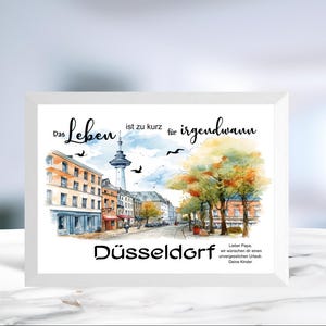Geldgeschenk • Düsseldorf • Skyline Düsseldorf • Einladung Düsseldorf • Karte Düsseldorf • Reisegutschein • personalisiert • Motiv 1 von 6