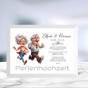 Geldgeschenk • Perlenhochzeit •  30 Jahre verheiratet • 30 Jahre Ehe • personalisiert • Hochzeitsgeschenk LN7-1 von 8