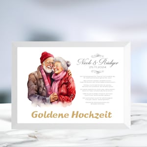Geldgeschenk • Goldene Hochzeit • 50 Jahre Ehe • Karte goldene Hochzeit • personalisiert • LN2 -Motiv 1 von 8