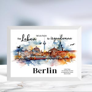 Geldgeschenk • Berlin • Skyline • Karte Berlin • Gutschein Berlin • Berlin Reisen • Einladung •  personalisiert •  LN1 - Motiv 4 von 6