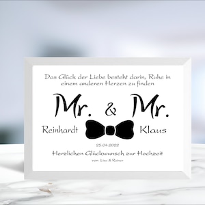 Schwulenhochzeit • Geldgeschenk • Hochzeit •  Mr. & Mr.  • personalisiert •  Männerhochzeit  • Gleichgeschlechtliche Ehe