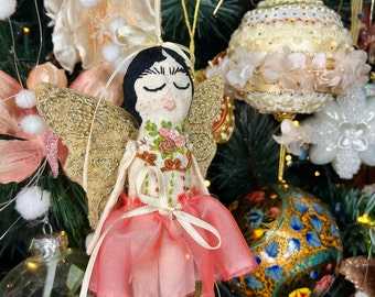 PATTERN Heirloom fairy tree ornament decoration - hand embroidery
