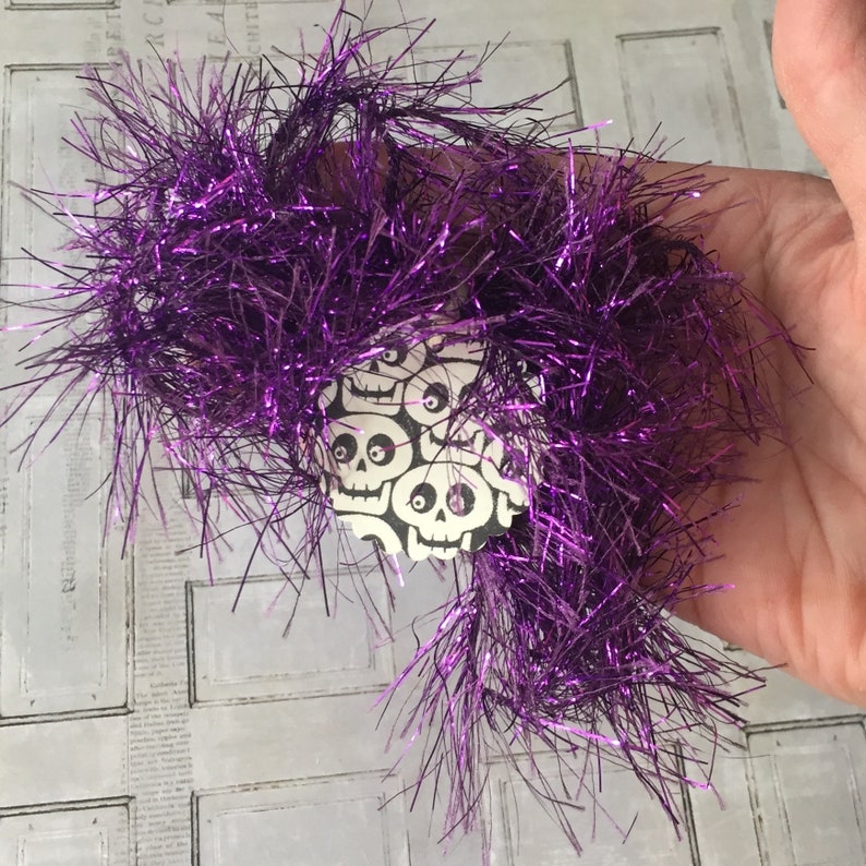 Purple Sparkly Eyelash Trim Metallic Eyelash Yarn for Journals Etsy