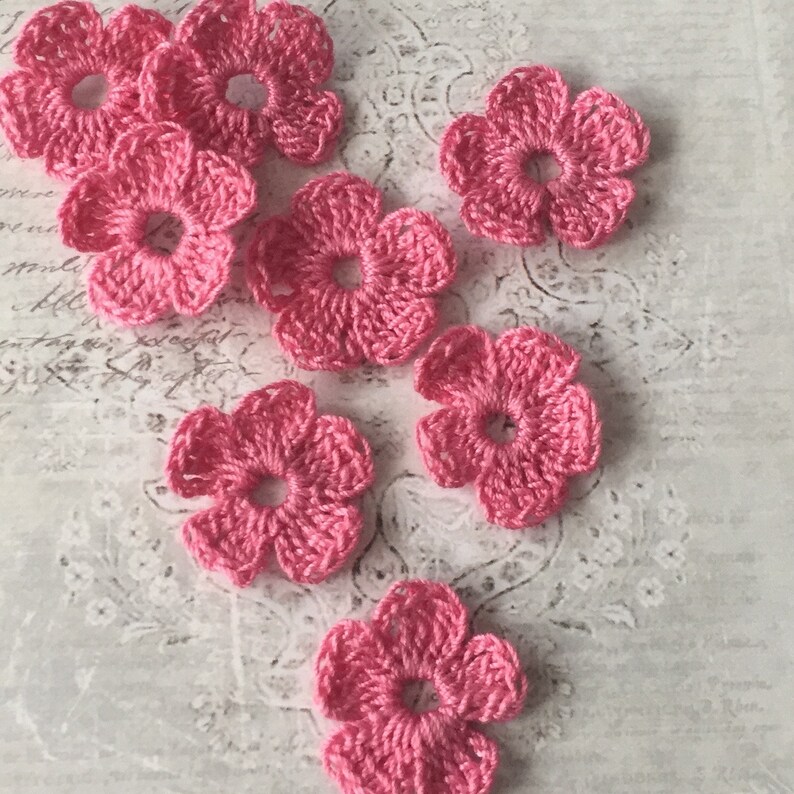 Crochet Flower Embellishments Mini Crochet Flower Doilies in Etsy