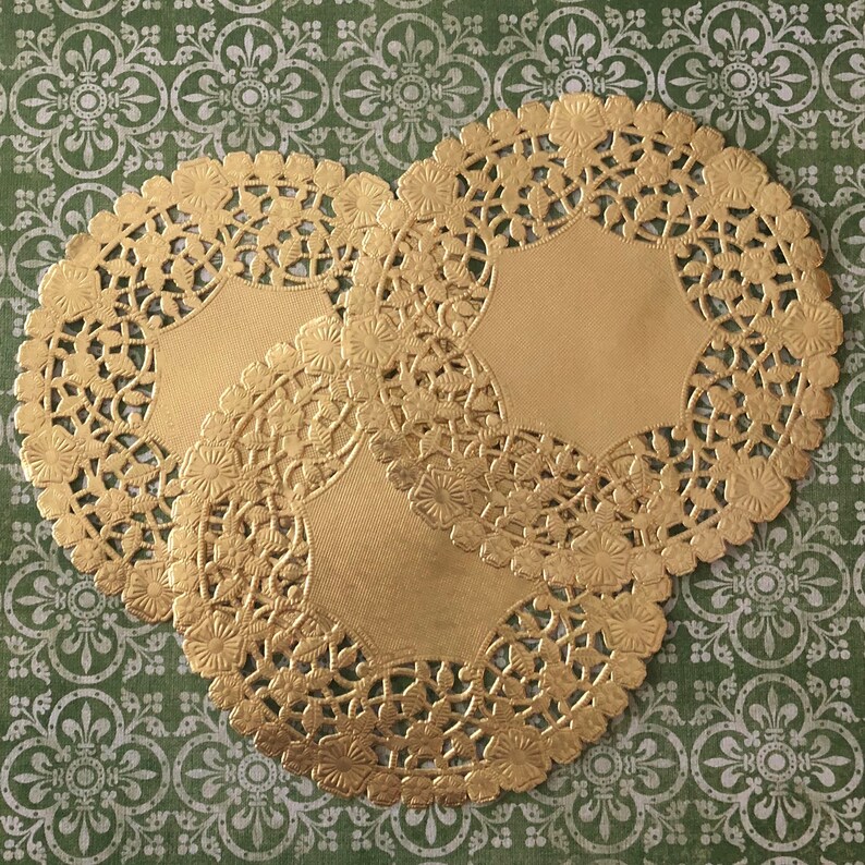 Gold Paper Lace Doilies for Junk Journals Embellishments Etsy